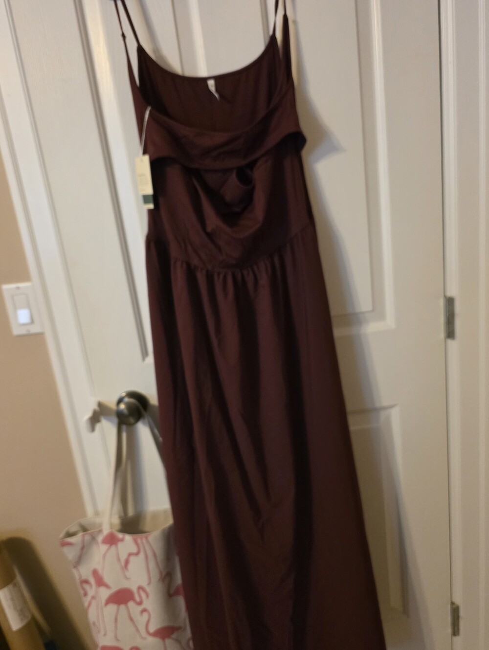 Wine Maxi Slip Dress (HALARA, NWT)